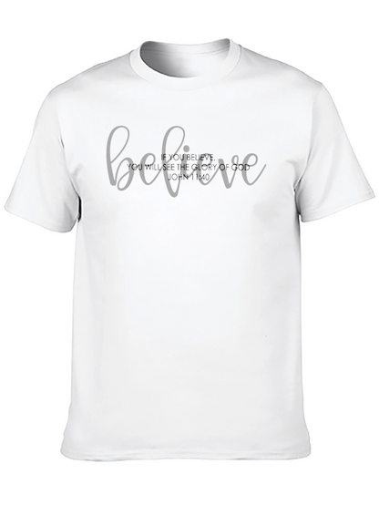Believe Script T-Shirt - Faith Based Apparel