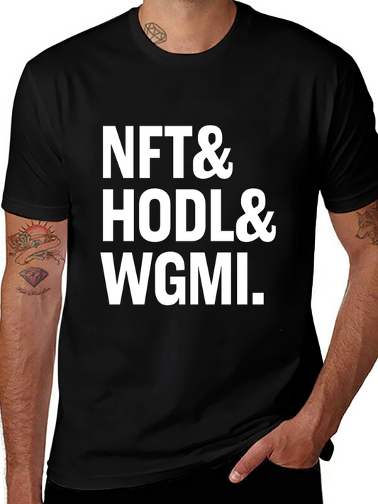 NFT HODL WGMI Black Graphic Tee