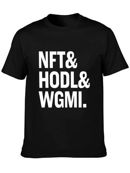 NFT HODL WGMI Black Graphic Tee