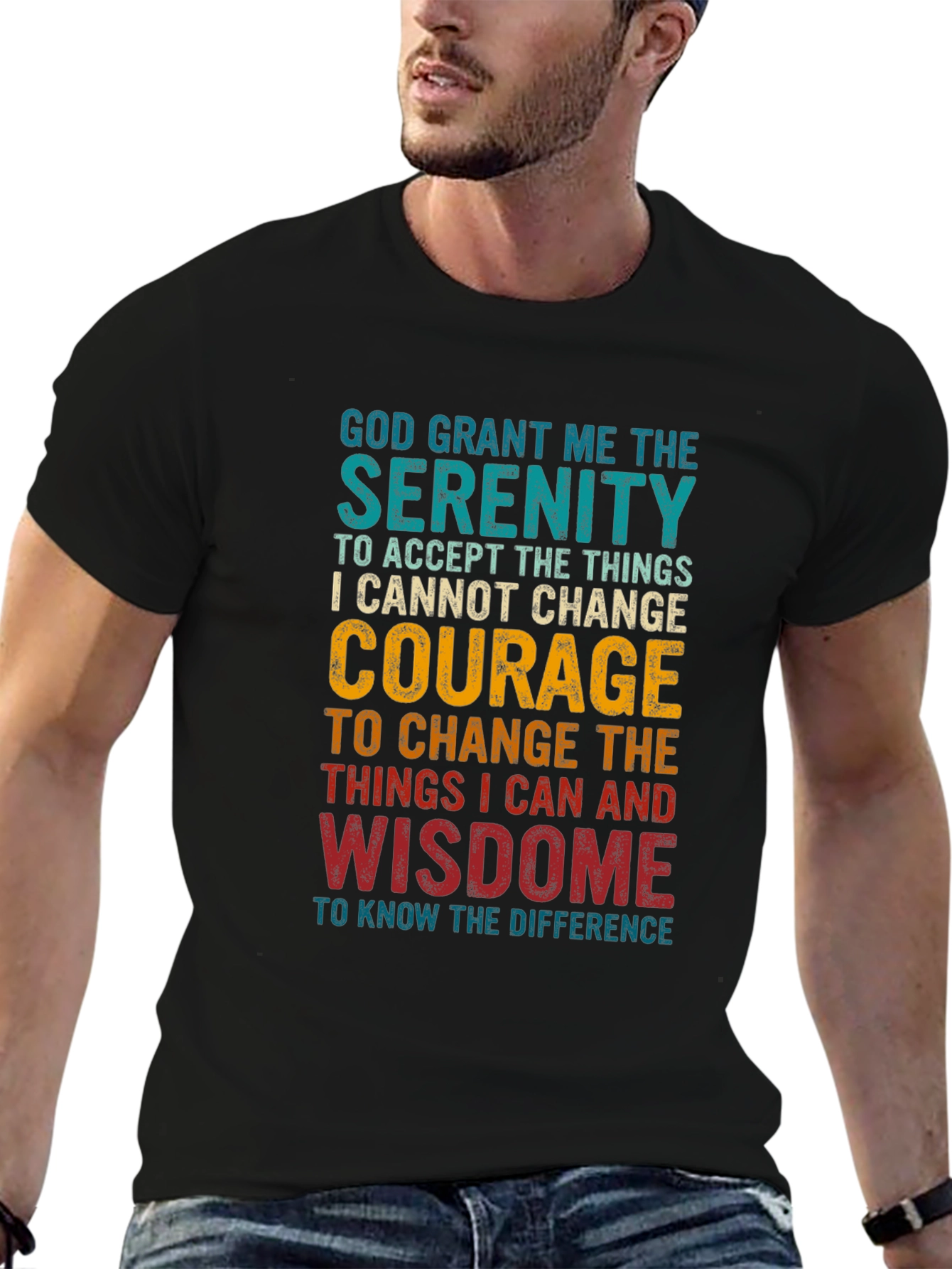 Serenity Prayer Graphic T-Shirt - Inspirational Tee
