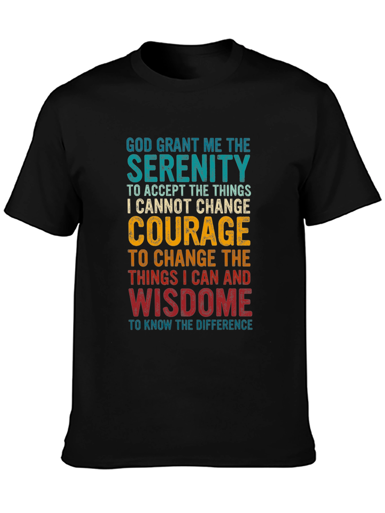 Serenity Prayer Graphic T-Shirt - Inspirational Tee