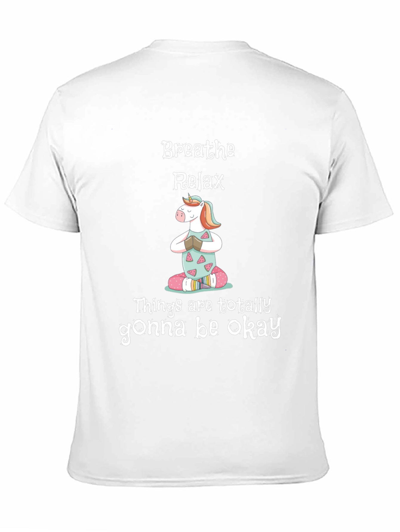 Breathe Relax Unicorn Graphic T-Shirt