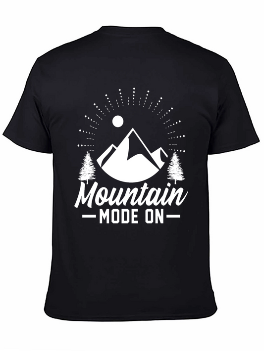 Mountain Mode On Black Graphic Tee