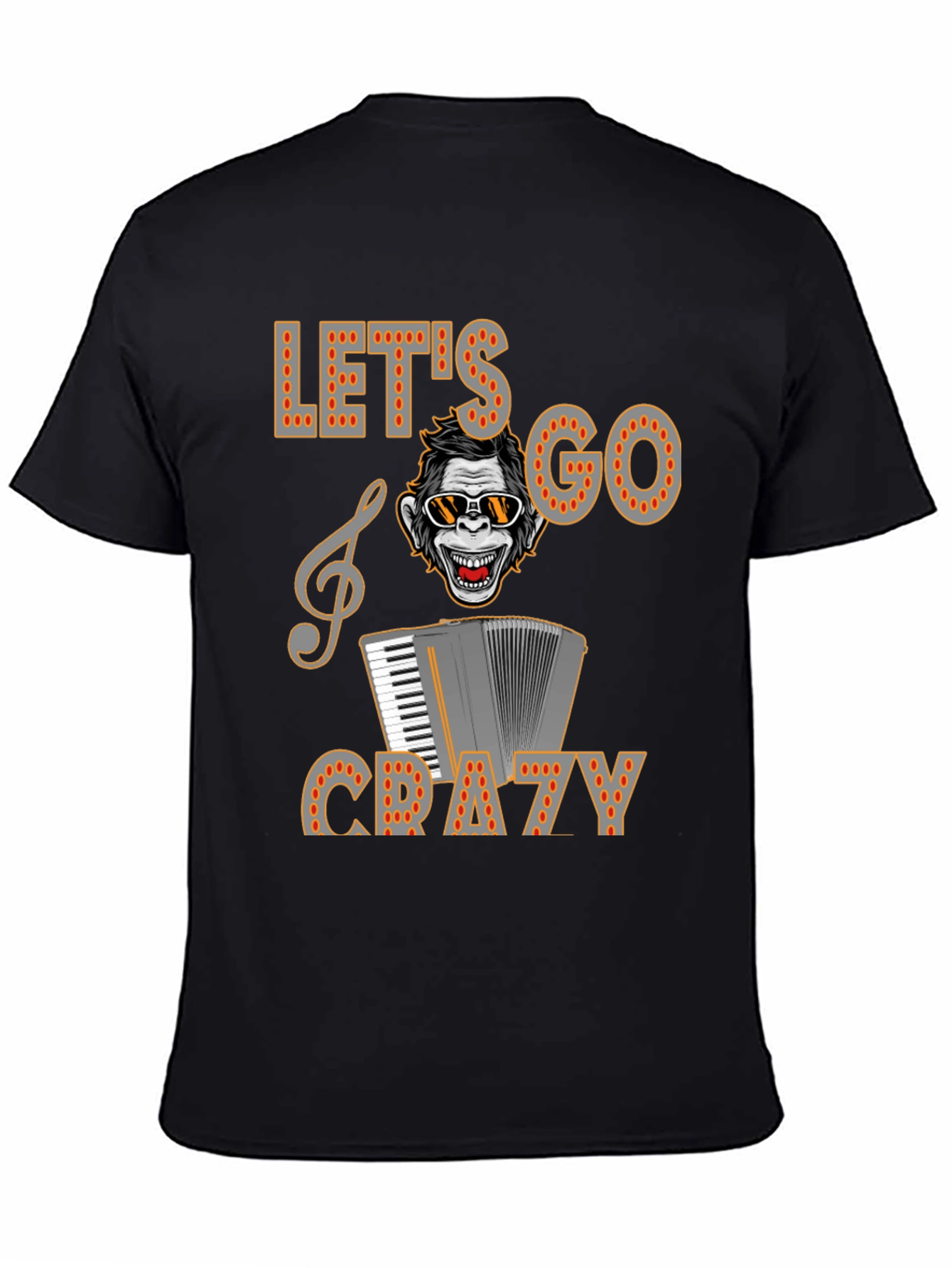 Lets Go Crazy Monkey Accordion T-Shirt