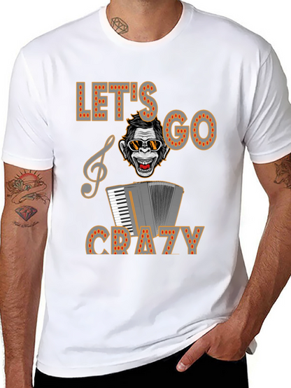 Lets Go Crazy Monkey Accordion T-Shirt