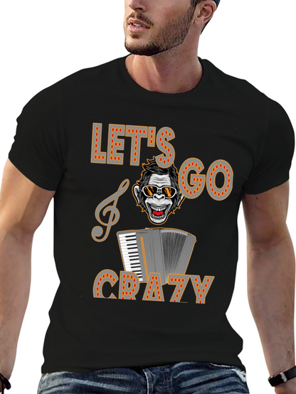 Lets Go Crazy Monkey Accordion T-Shirt