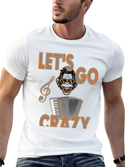 Lets Go Crazy Monkey Accordion T-Shirt