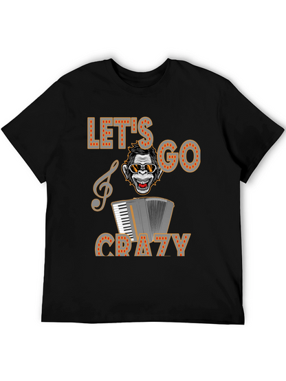 Lets Go Crazy Monkey Accordion T-Shirt