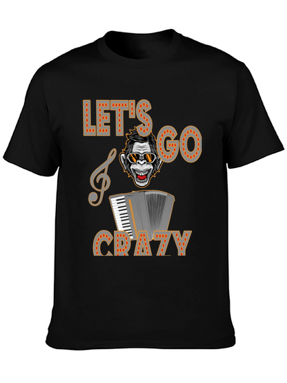 Lets Go Crazy Monkey Accordion T-Shirt