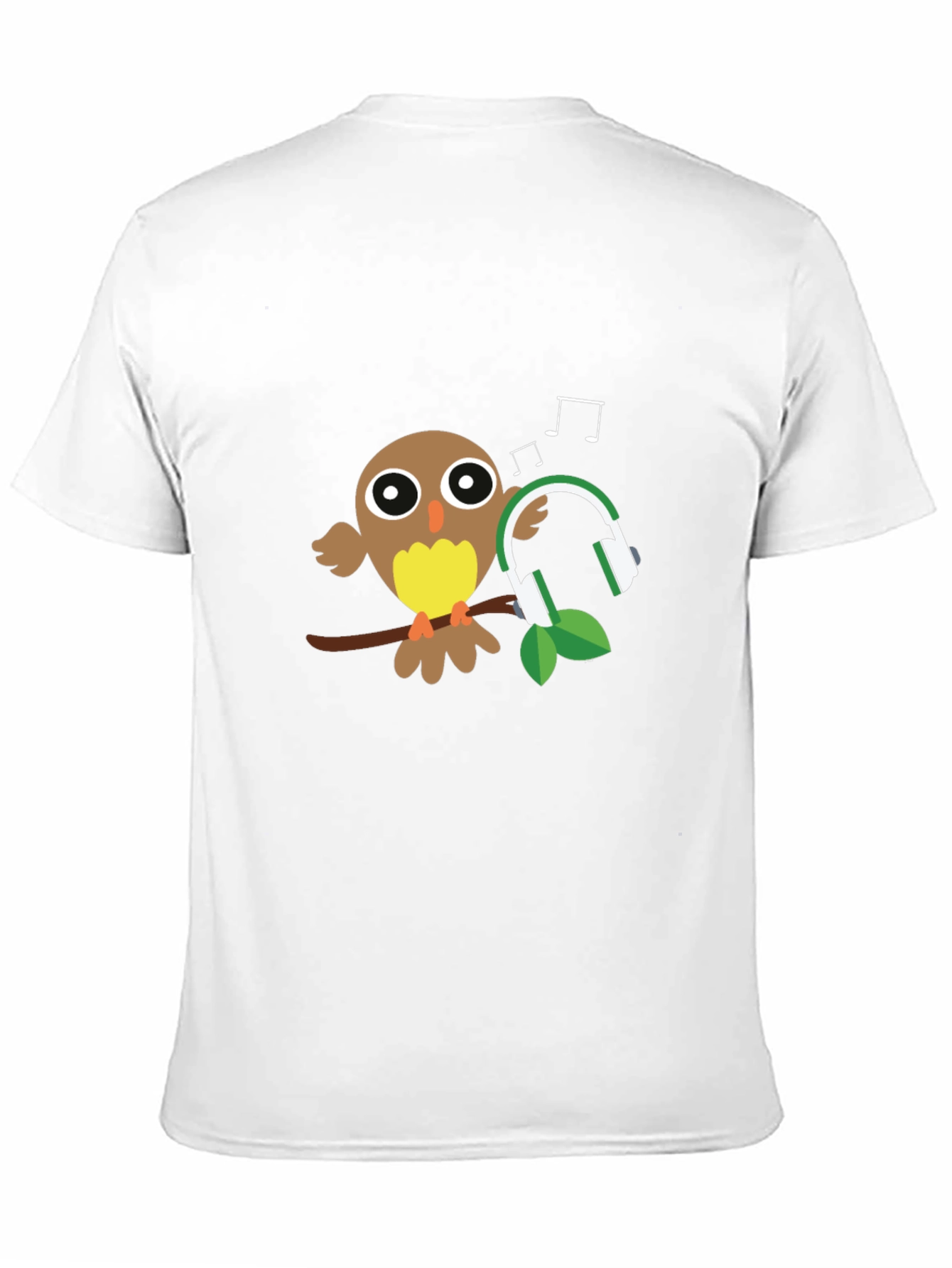 Owl with Headphones Graphic T-Shirt