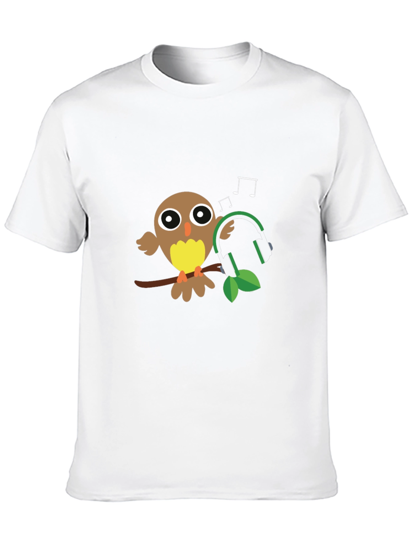 Owl with Headphones Graphic T-Shirt