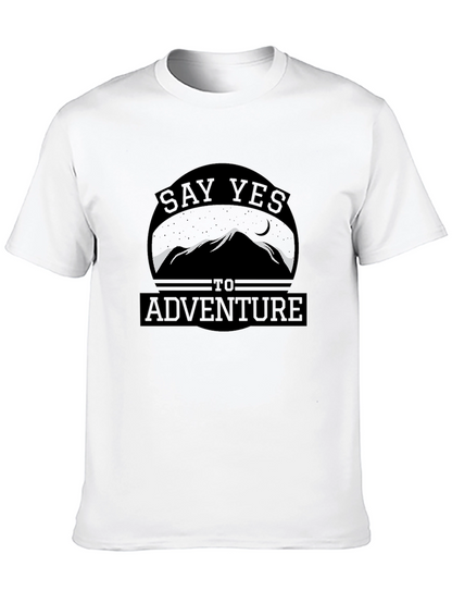 Say Yes To Adventure Black Graphic Tee