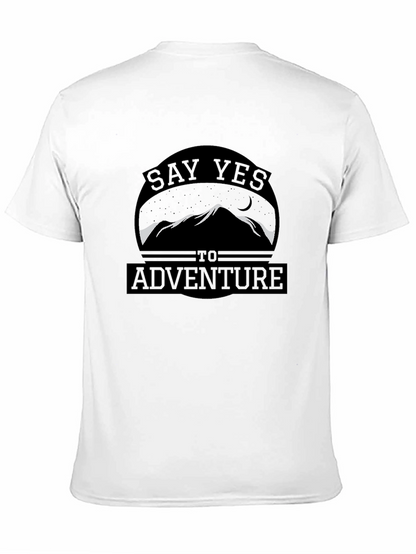 Say Yes To Adventure Black Graphic Tee