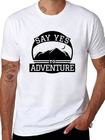 Say Yes To Adventure Black Graphic Tee