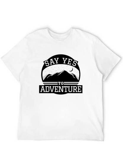 Say Yes To Adventure Black Graphic Tee