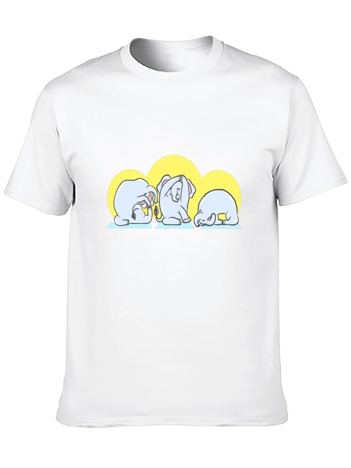Yoga Elephants Graphic Tee - Cute Black T-Shirt