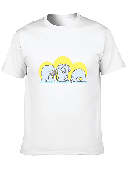 Yoga Elephants Graphic Tee - Cute Black T-Shirt