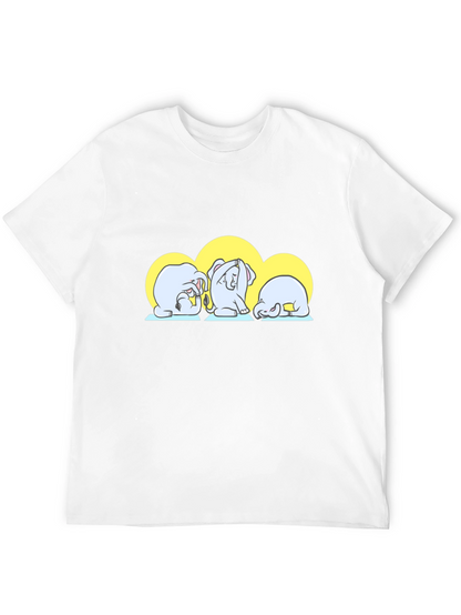 Yoga Elephants Graphic Tee - Cute Black T-Shirt