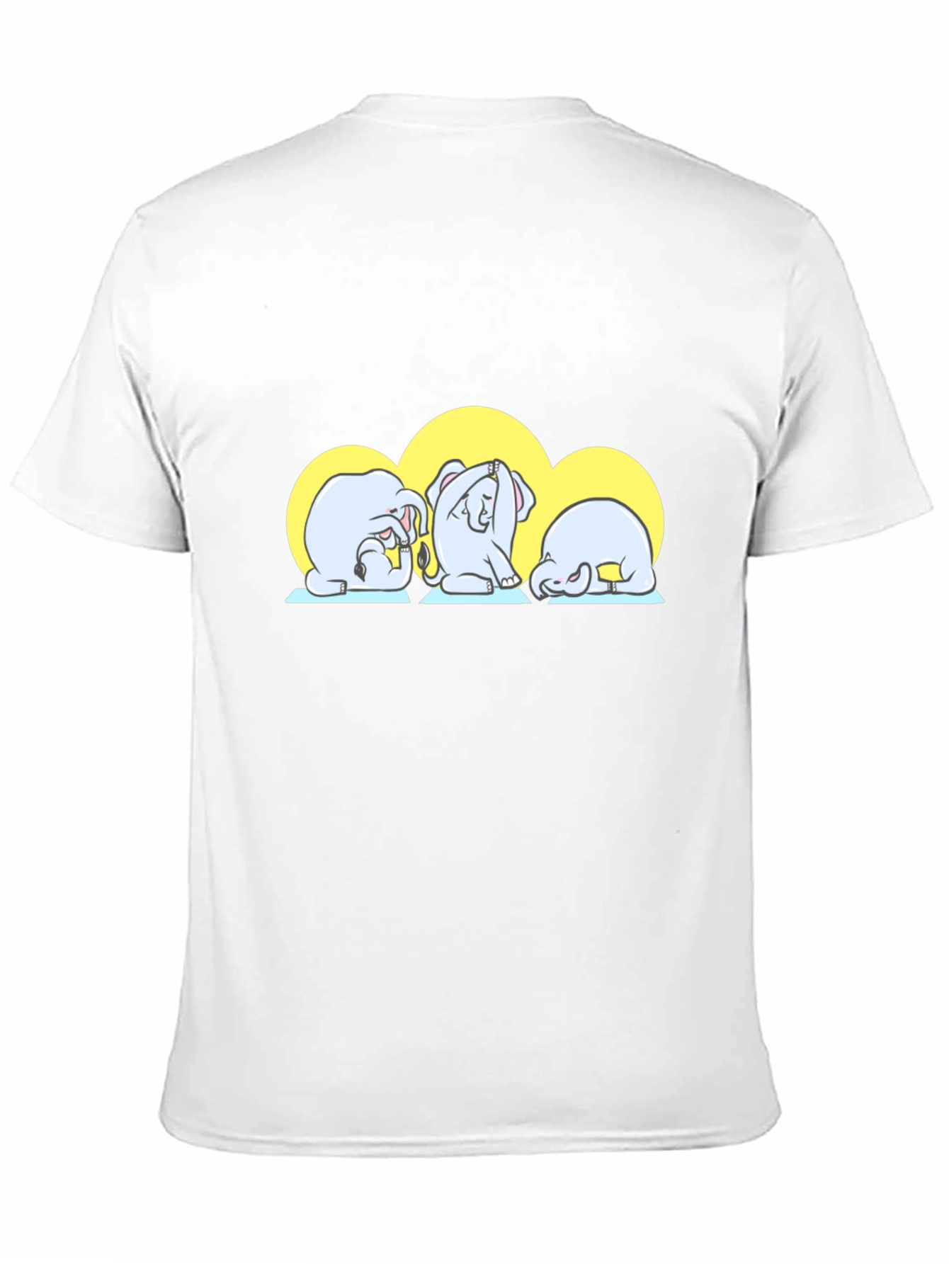 Yoga Elephants Graphic Tee - Cute Black T-Shirt