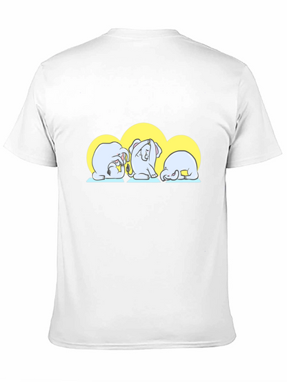 Yoga Elephants Graphic Tee - Cute Black T-Shirt