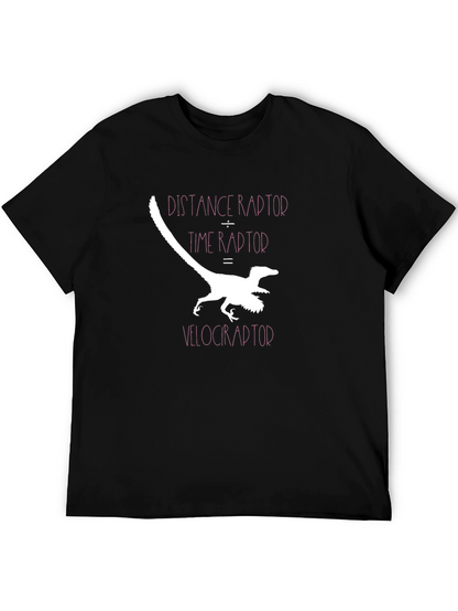 Velociraptor Science Humor Black Graphic Tee