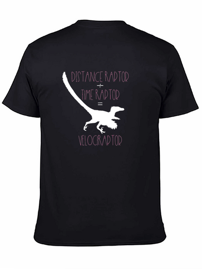 Velociraptor Science Humor Black Graphic Tee