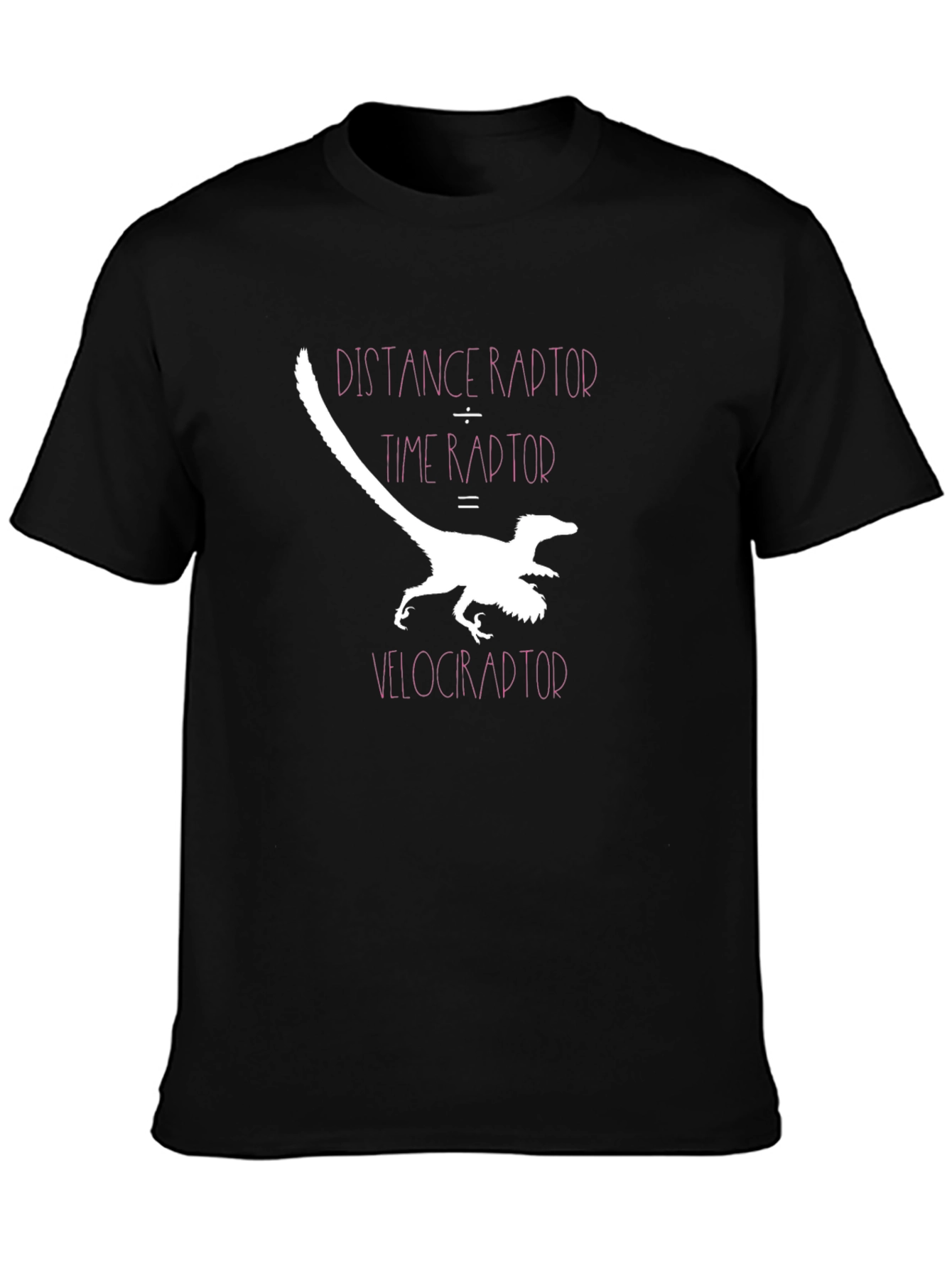 Velociraptor Science Humor Black Graphic Tee