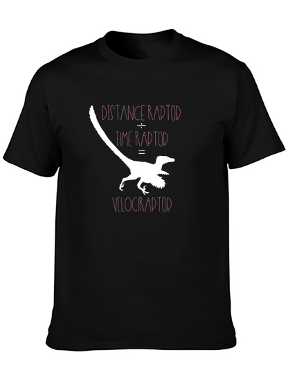 Velociraptor Science Humor Black Graphic Tee