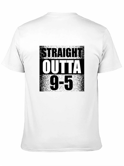 Straight Outta 9-5 Black Graphic Tee