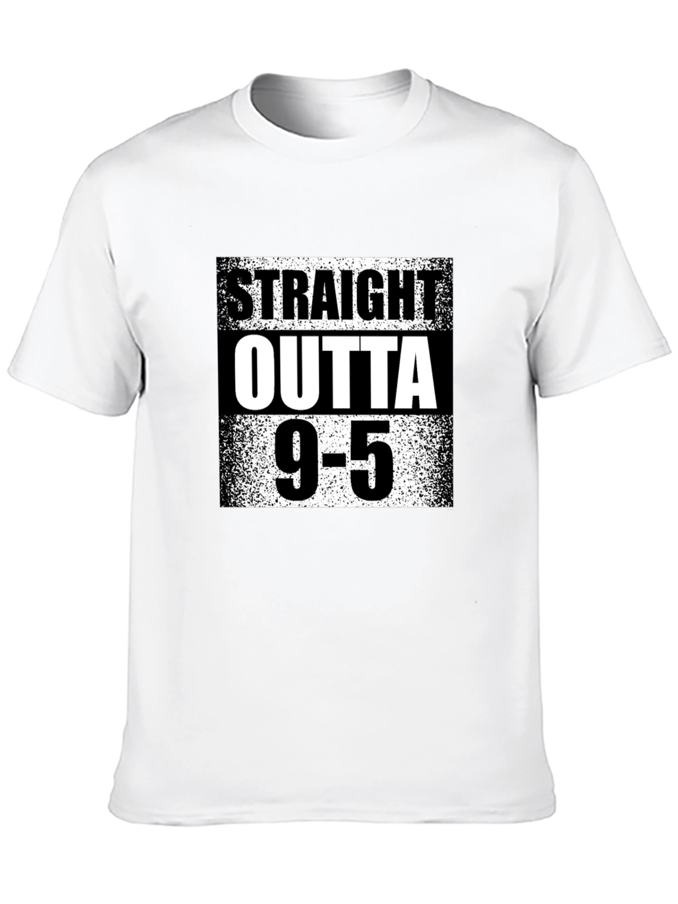 Straight Outta 9-5 Black Graphic Tee