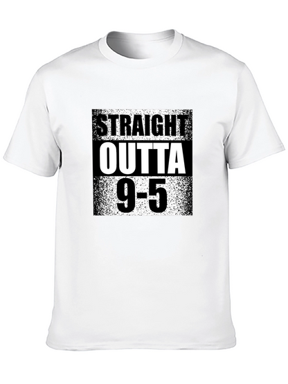 Straight Outta 9-5 Black Graphic Tee