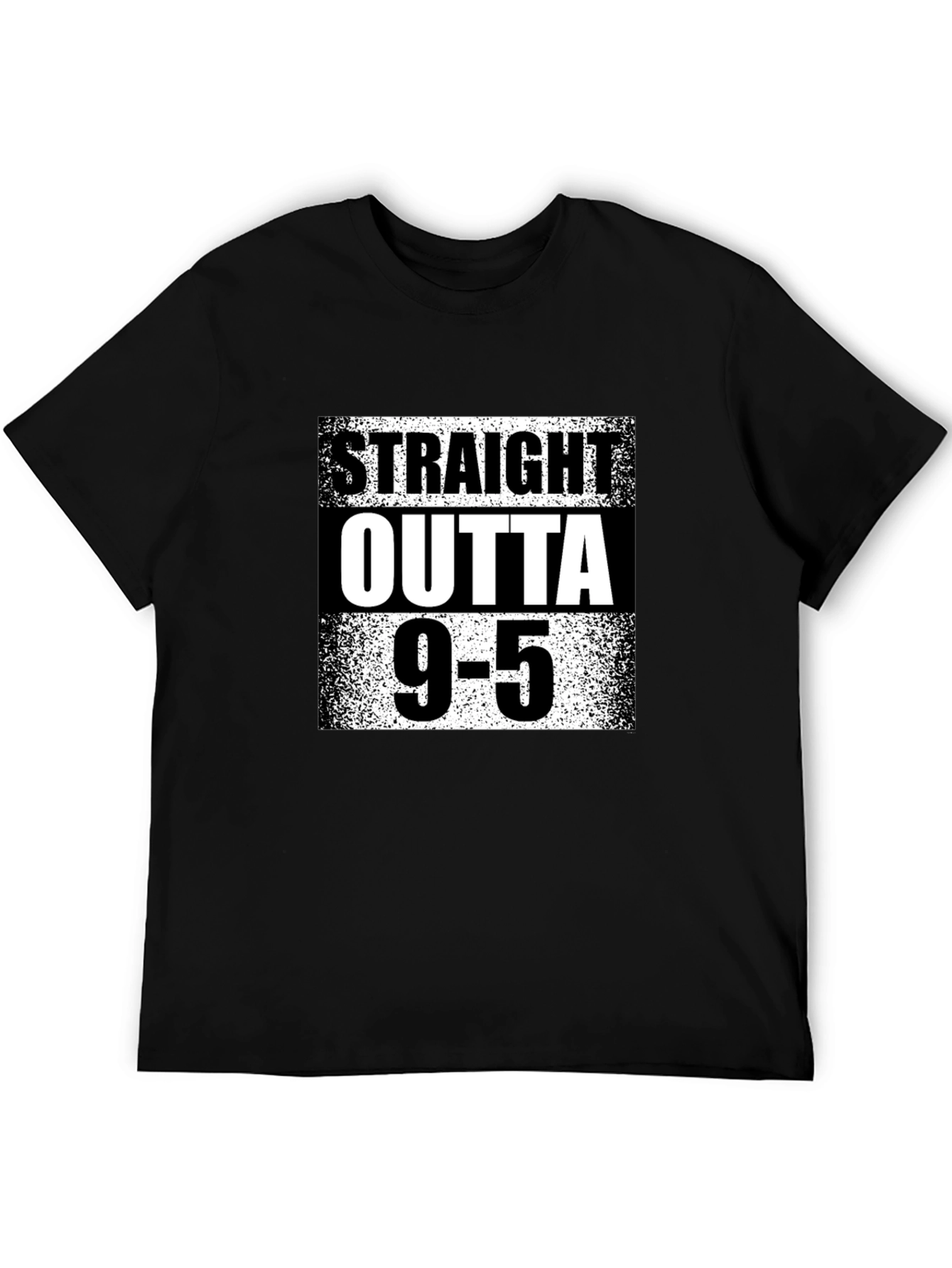 Straight Outta 9-5 Black Graphic Tee
