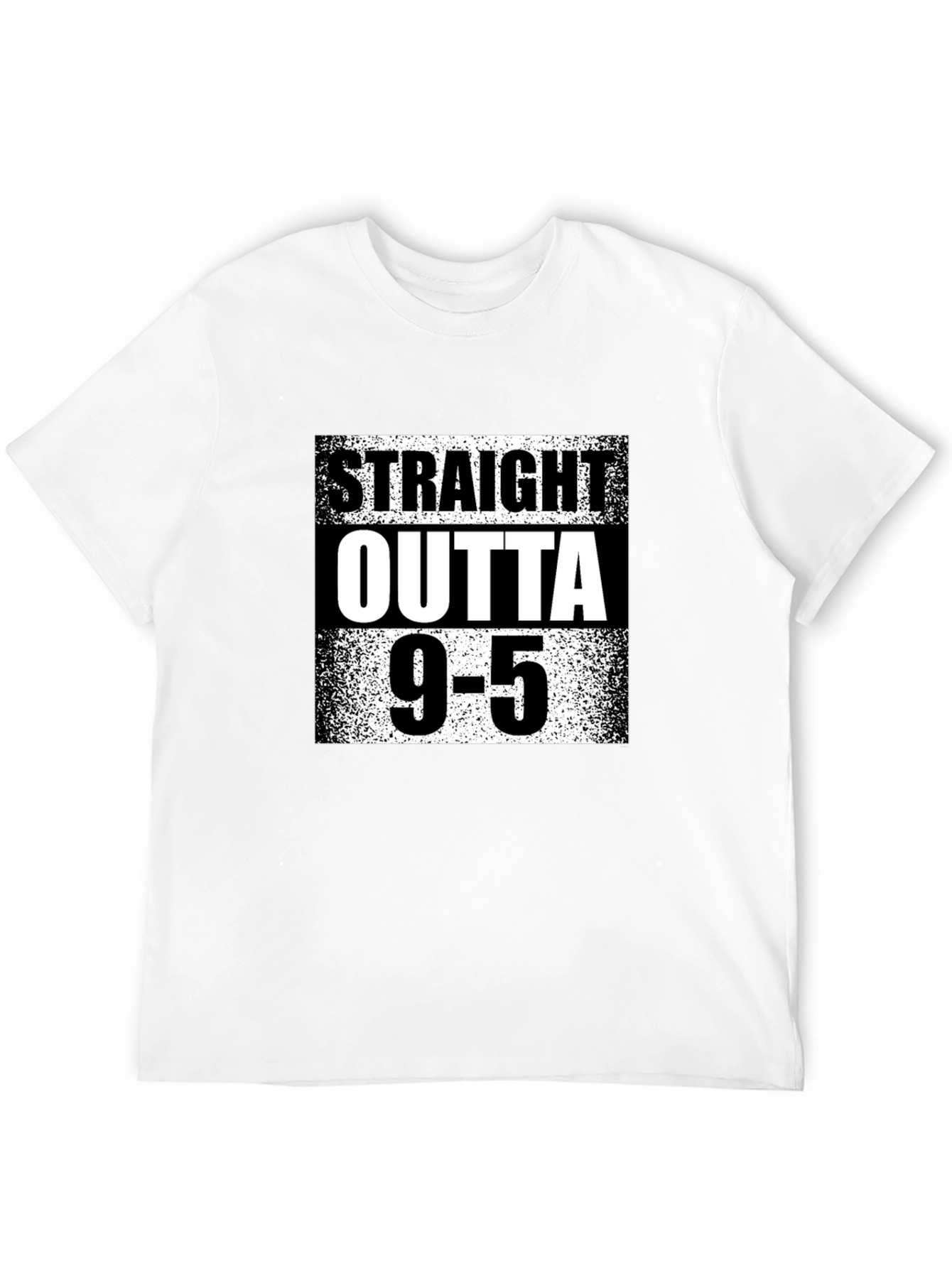 Straight Outta 9-5 Black Graphic Tee