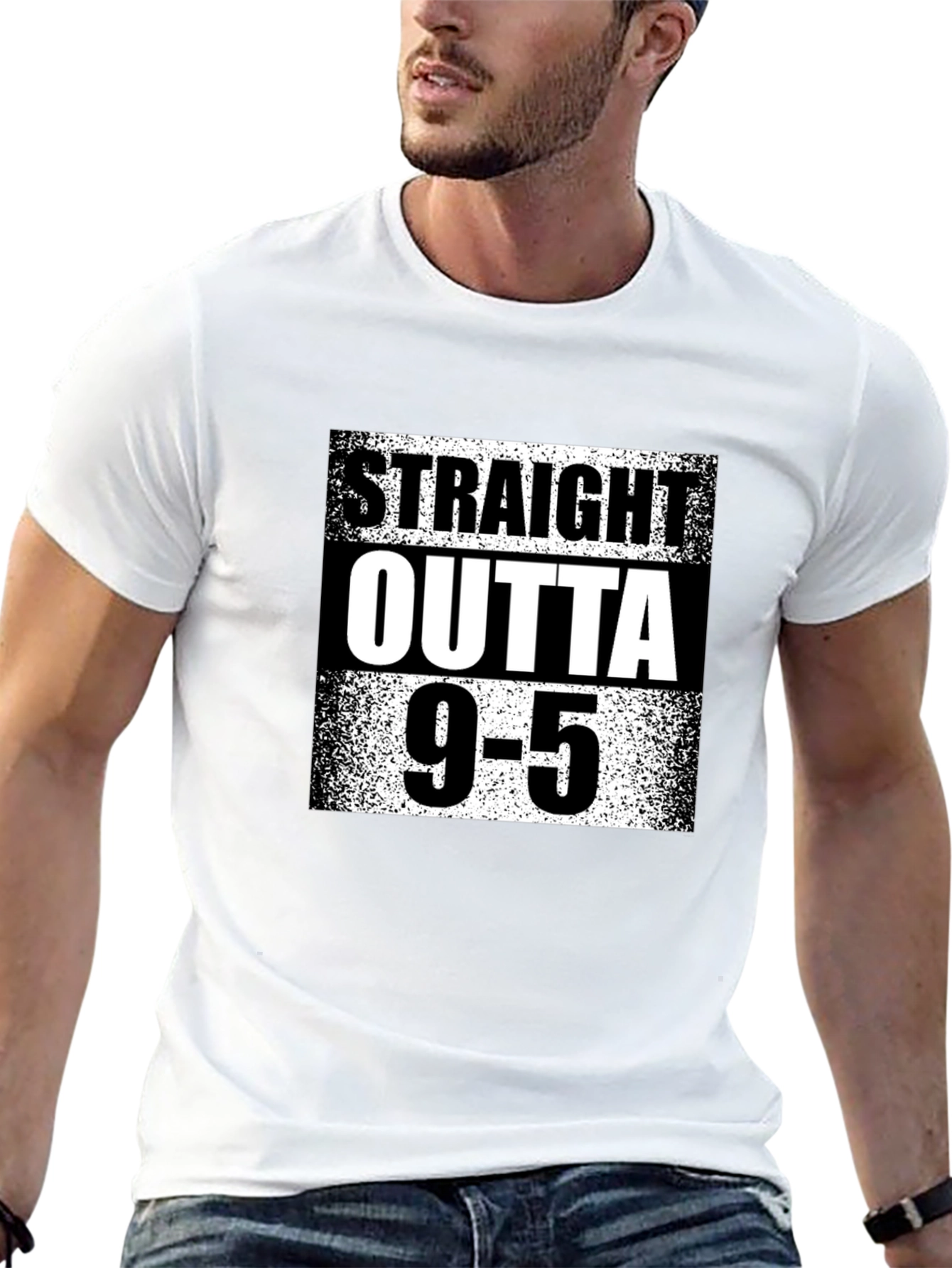 Straight Outta 9-5 Black Graphic Tee