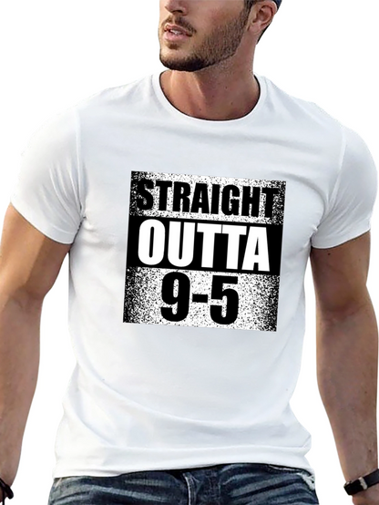 Straight Outta 9-5 Black Graphic Tee