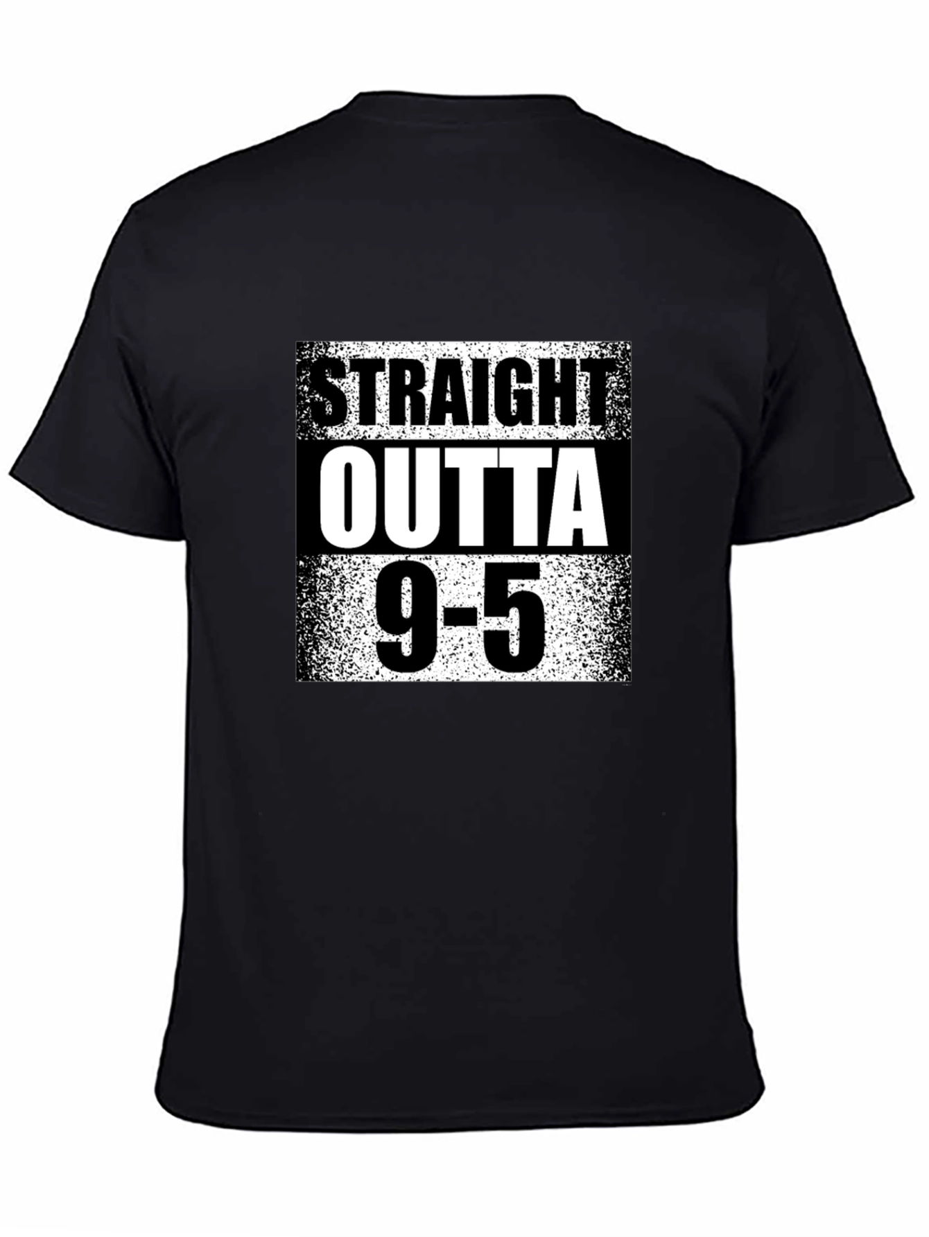 Straight Outta 9-5 Black Graphic Tee