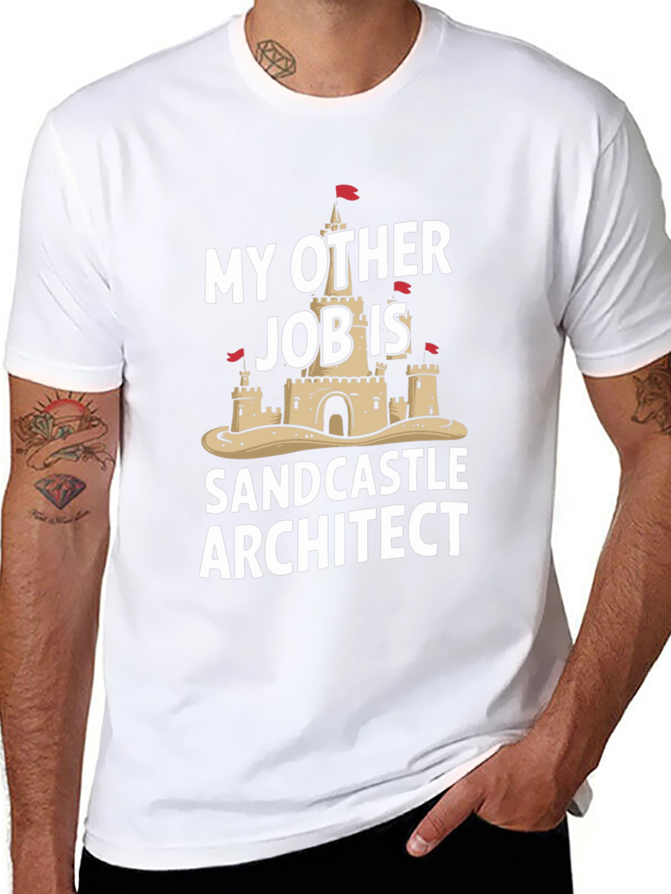 Funny Sandcastle Architect Black T-Shirt