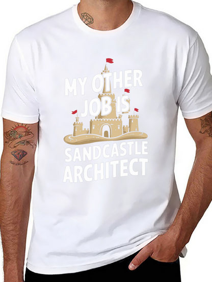 Funny Sandcastle Architect Black T-Shirt