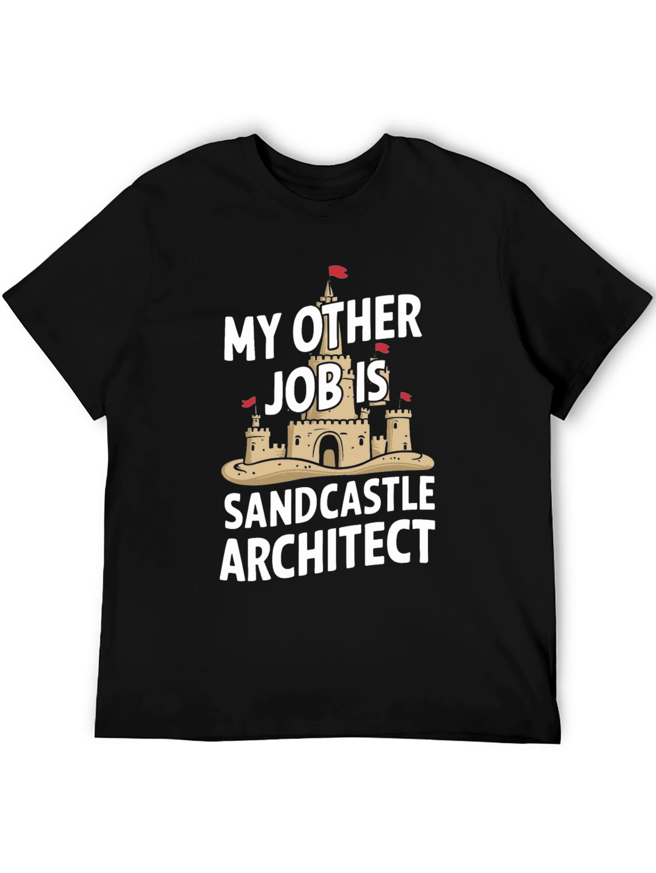 Funny Sandcastle Architect Black T-Shirt