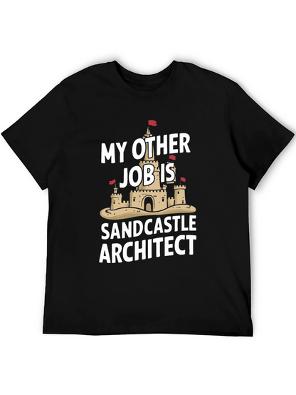 Funny Sandcastle Architect Black T-Shirt