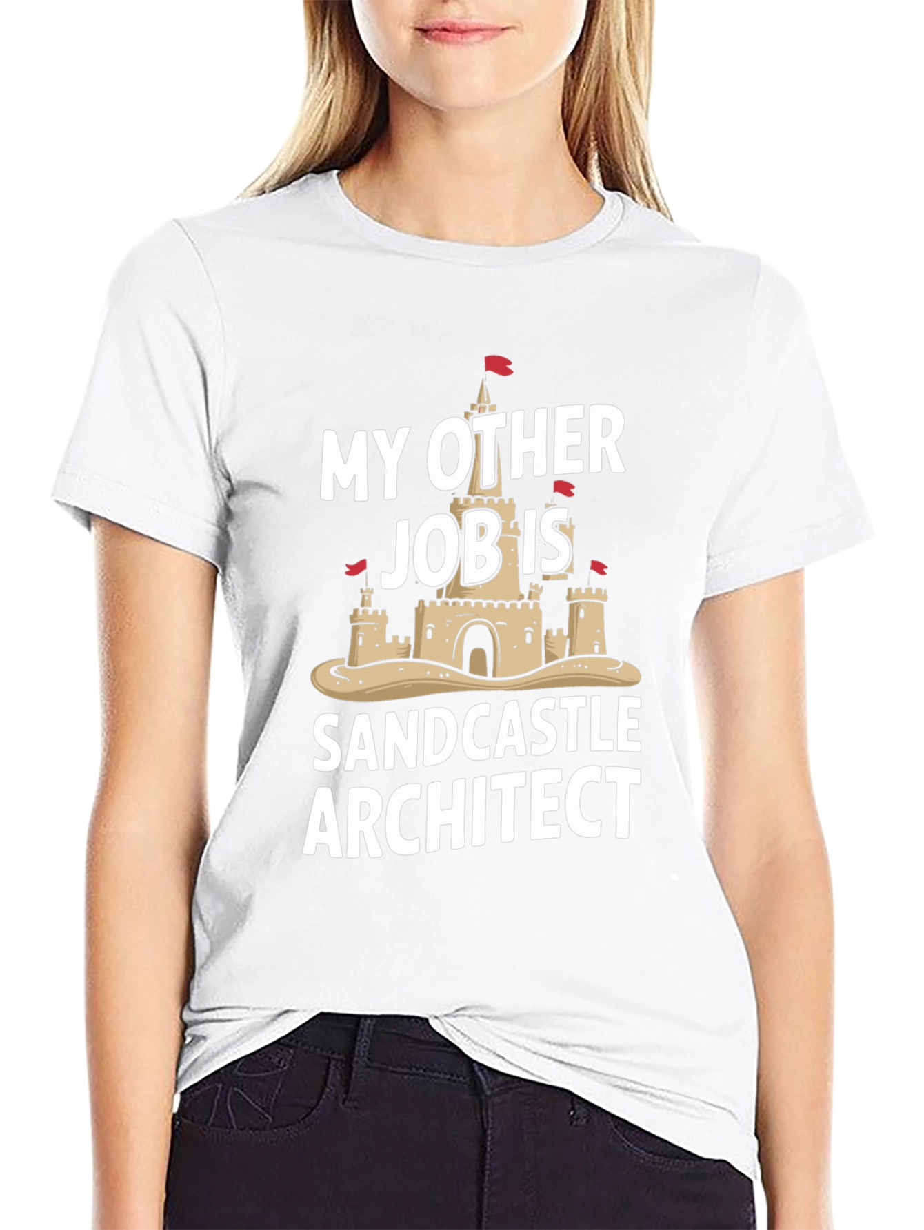Funny Sandcastle Architect Black T-Shirt