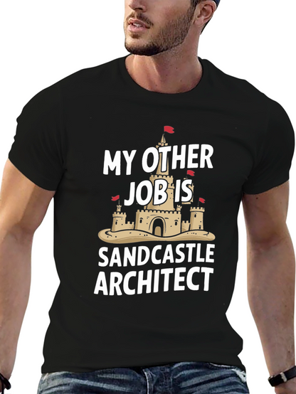 Funny Sandcastle Architect Black T-Shirt