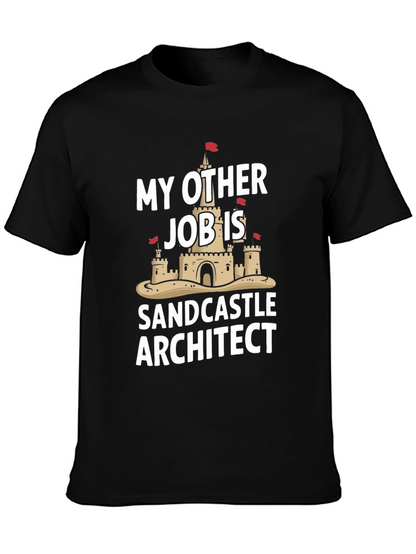 Funny Sandcastle Architect Black T-Shirt