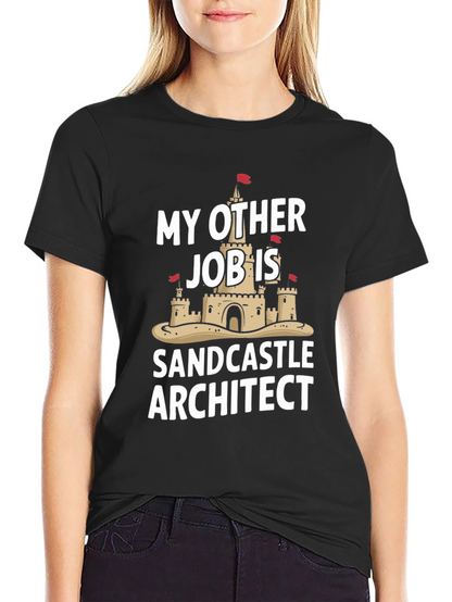 Funny Sandcastle Architect Black T-Shirt