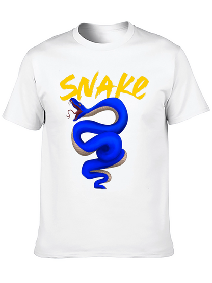 Blue Snake Graphic Tee - Bold & Stylish