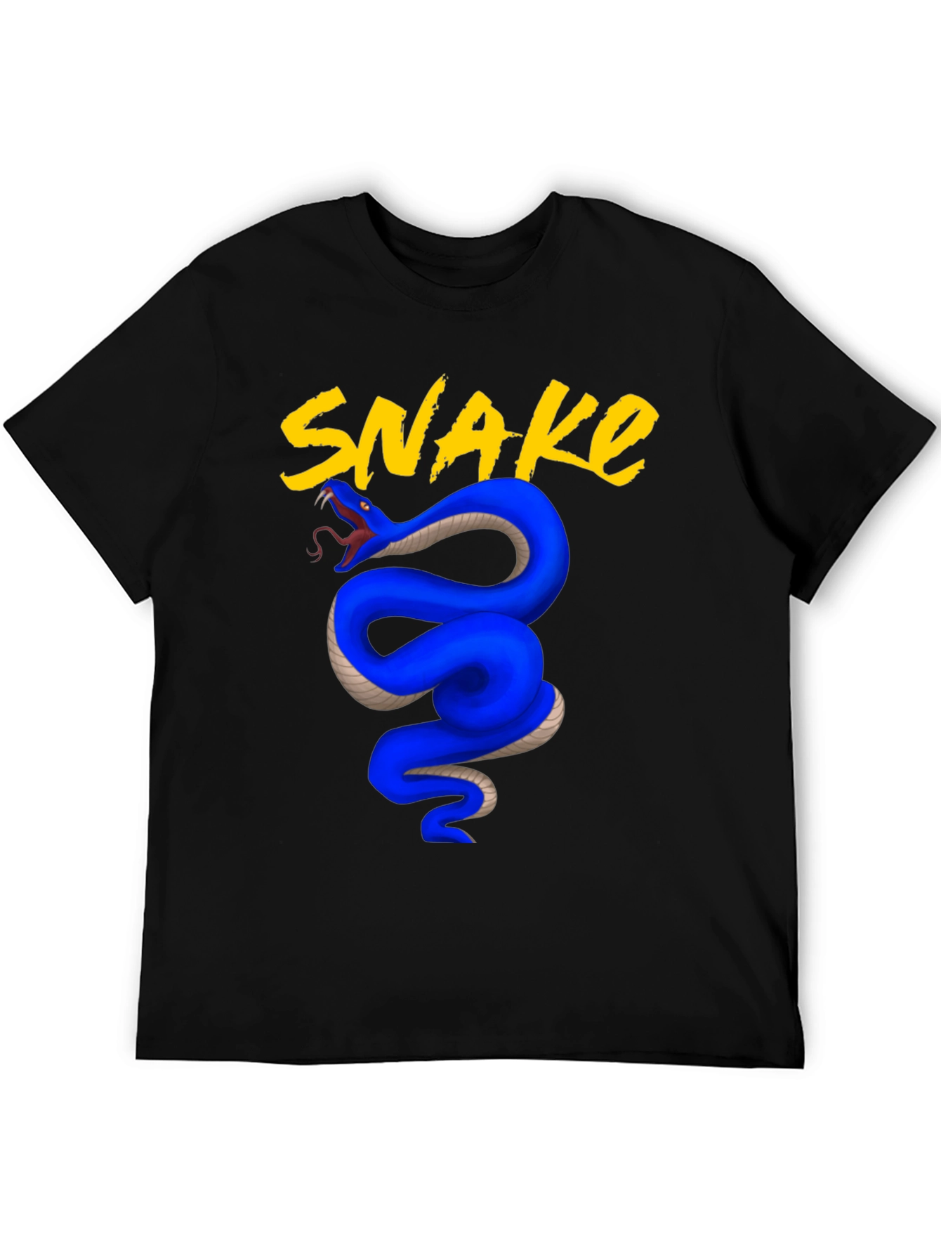 Blue Snake Graphic Tee - Bold & Stylish