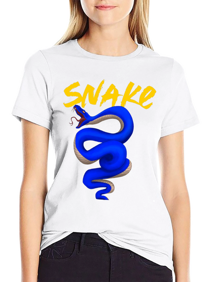 Blue Snake Graphic Tee - Bold & Stylish