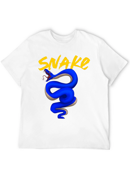 Blue Snake Graphic Tee - Bold & Stylish