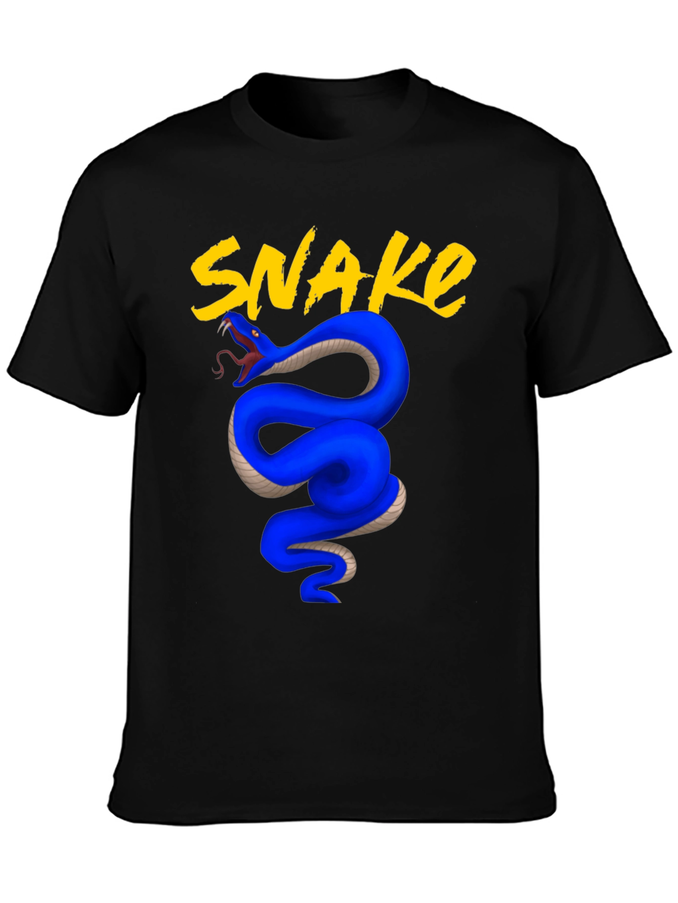 Blue Snake Graphic Tee - Bold & Stylish