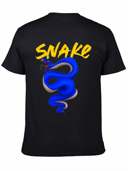 Blue Snake Graphic Tee - Bold & Stylish